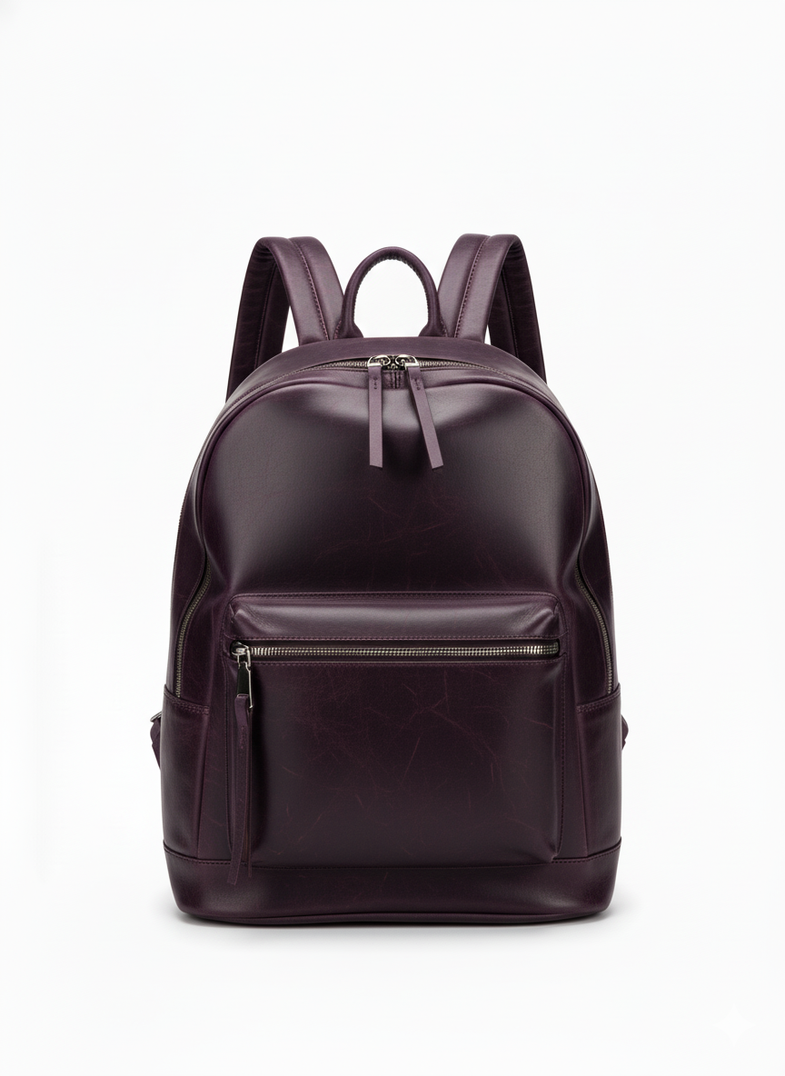 Loxord Signature Backpack In Dark Eggplant