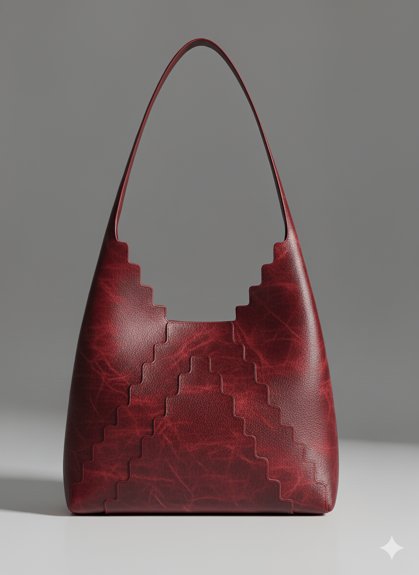 The Saqqara Tote Bag In Deep Red
