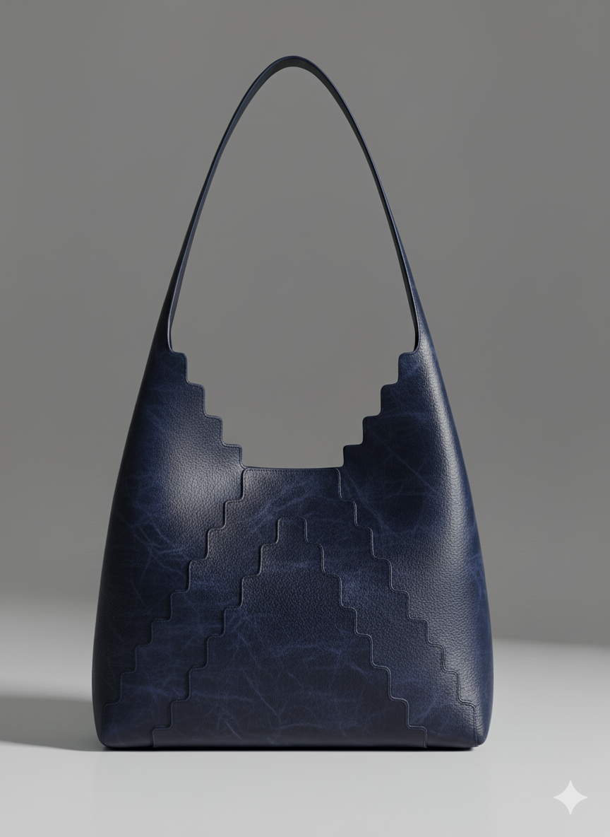 The Saqqara Tote Bag In Navy Blue