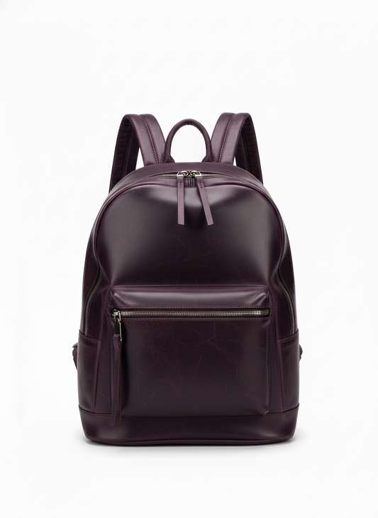 Loxord Signature Backpack In Dark Eggplant