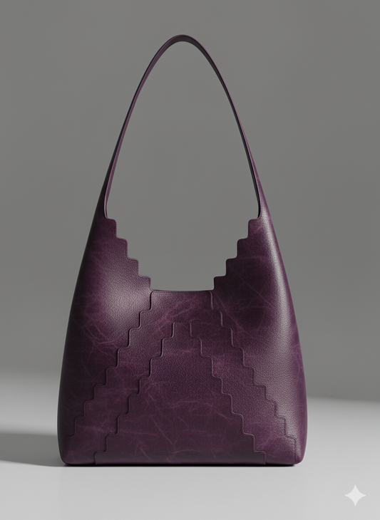 The Saqqara Tote Bag In Dark Eggplant