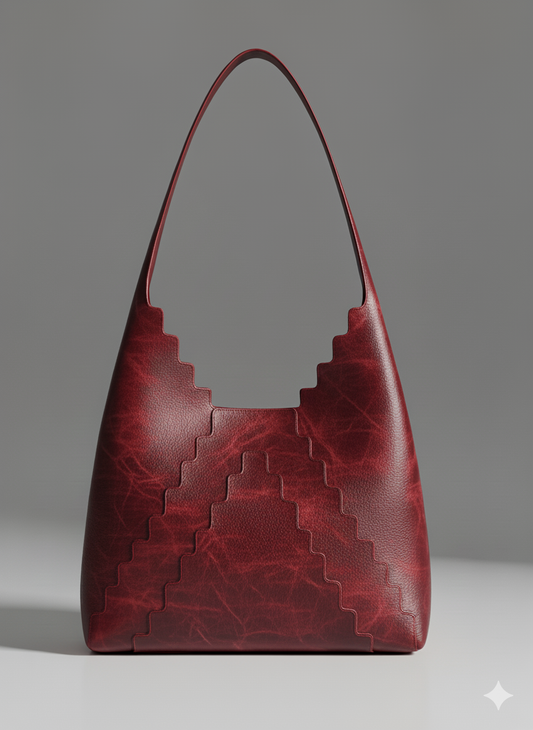 The Saqqara Tote Bag In Deep Red
